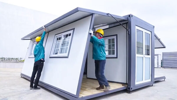 Double Wing Folding Expandable Container House 20 Feet 40 Feet Approach