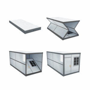 Fast build 40ft Glamni X folding container house pop up event solutions